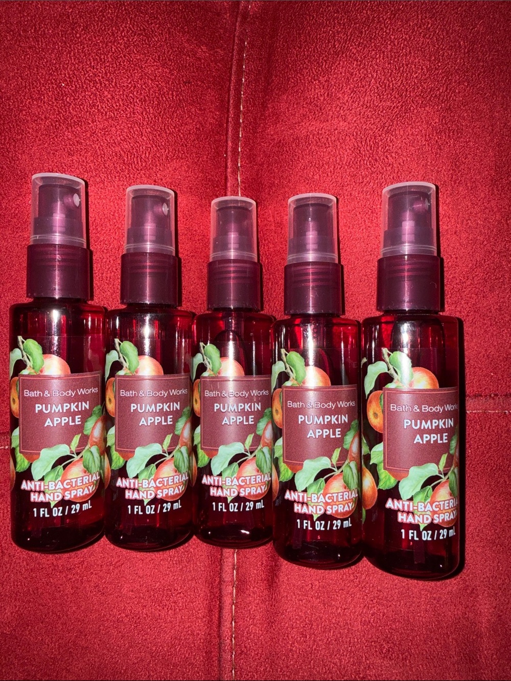 BBW 5pc Pumpkin Apple Antibacterial hand spray
